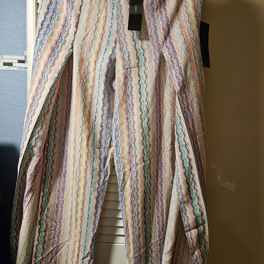 BCBGMaxAzria Multicolor Wide Leg Pants - Picture 2 of 3